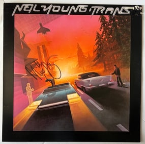 Signed Neil Young Trans Album Cover