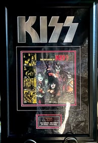 Signed Kiss Record LP Plaque