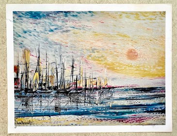 Yacht Harbor Seascape by William Verdult