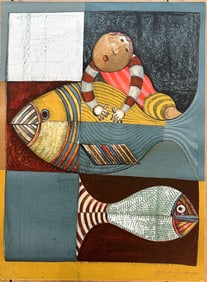Hugging Fish 16/200 by Graciela Rodo Boulanger