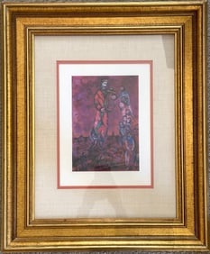 Lovers over Paris by Marc Chagall