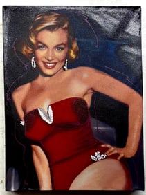 Marilyn Happy In a Red Bikini by Steve Kaufman