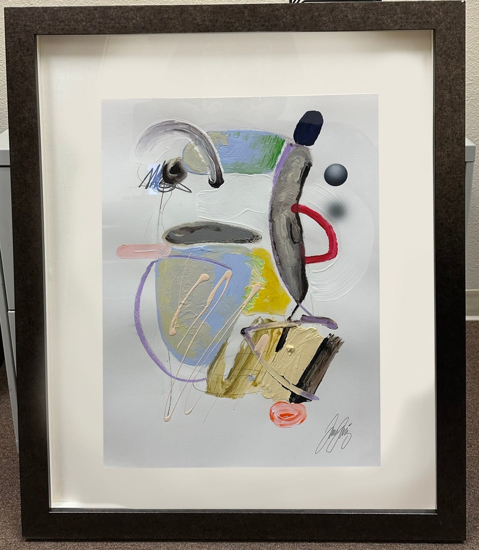 Untitled 11 by Juan Sanchez Juarez: Untitled 11 by Juan Sanchez Juarezis a Framed Original Abstract Painting on Paper hand signed in pencil by Juan Sanchez Juarez. Juan Sanchez Juarez was born in Mexico and is the great grandson of Beni