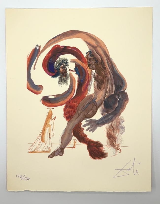 Salvador Dali's Divine Comedy: Surrealist master Salvador Dali's created 100 illustrations for a commemorative edition of The Divine Comedy. Dalí’s hyper realistic, bizarre imagery seemed like the perfect pairing to Dante’s vi