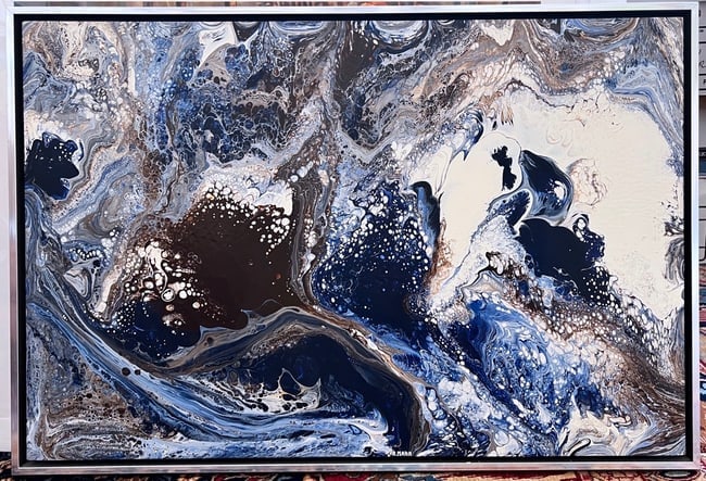 Open Sea by Rick Dalton: Immerse yourself in the captivating allure of Cool Contemplation by Richard Mann, an original framed mid-century modern painting that exemplifies the bold and expressive style of the era. This strikin