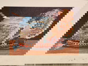 Salvador Dali Titled "Les Pois Nonoches from the Les Diners de Gala Suite "