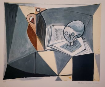 Picasso Collection and is titled Tete de Mort et Livre