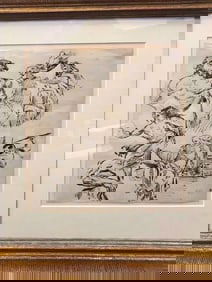 Eugène Delacroix (1798–1863), study complete with a studio stamp