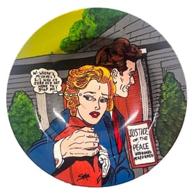 Roy Lichtenstein Comic Bowl by Steve Kaufman