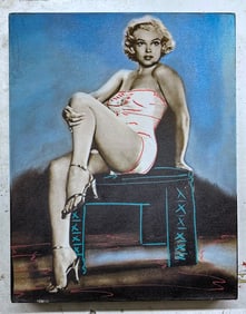 Marilyn Monroe Posing Swimsuit by Steve Kaufman