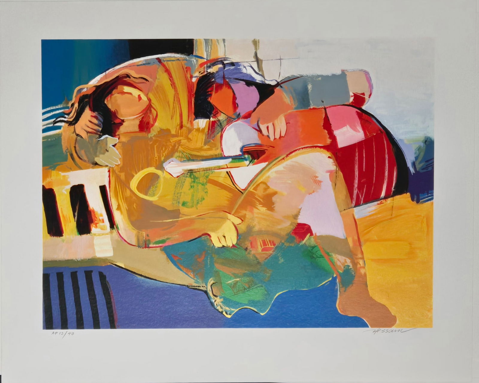 Hessam Abrishami. Titled Desire,: This fantastic silkscreen is by Hessam Abrishami. Titled Desire, the piece is hand signed and numbered by the artist from the limited edition of AP 40. The silkscreen measures 21" x 24-1/4" and is in