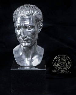 Caesar Bust from the Vatican Collection 500oz of pure silver: Pure Silver Caesar Bust from the Vatican Collection from Arte DevinePure Silver Bust of Julius Caesar from the Vatican. This bust is the first cast of only five ever created, It is 505 ounces of