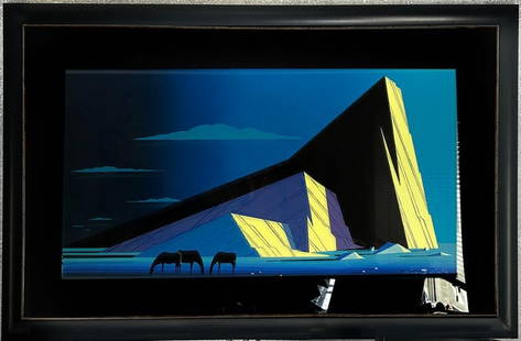 Three Horses, an original serigraph by the legendary Eyvind Earle: Discover the enchanting beauty of Three Horses, an original serigraph by the legendary Eyvind Earle, renowned for his vibrant, dreamlike landscapes and modernist aesthetic. Hand-signed and numbered