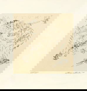 Norman Rockwell: "Autumn" from the Four Seasons Suite: For sale is a captivating original lithograph, Summer from Norman Rockwell’s cherished Four Seasons Suite, embodying the artist’s iconic warmth and nostalgic portrayal of American life. This rare