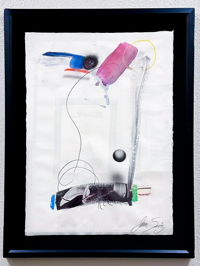 Untitled 9 by Juan Sanchez Juarez: Untitled 9 by Juan Sanchez Juarezis a Framed Original Abstract Painting on Paper hand signed in pencil by Juan Sanchez Juarez. Juan Sanchez Juarez was born in Mexico and is the great grandson of Benit