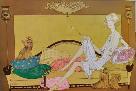 Phillipe Noyer. "Lovely to Look At: This fantastic original lithograph is by master artist Phillipe Noyer. Titled "Lovely to Look At ", the lithograph has vivid coloring with great iconography. With a retail of over $1700 and size of 28