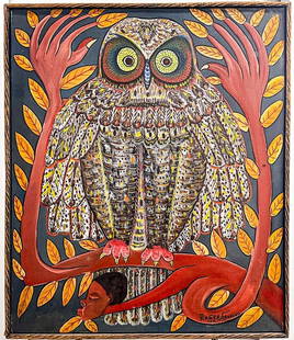 Original Haitian Painting by Roger Francois: Original Haitian Painting by Roger Francoisis a Cap Haitian Painting Oil on Canvas from the R.C. Brictson Haitian Art Museum Collection. The art has been exhibited at the San Diego Museum of Man as we