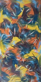 Original Haitian Painting -Hummingbirds   by Paul Beauvoir