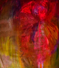 Original Haitian Painting -Abstract Rooster   by Mario Benjamin