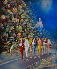 Original Haitian Painting -Wedding   by Andre Blaise