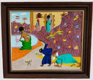 Original Haitian Painting -Suzanne   by Jean Baptiste Bottex