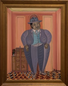 Original Haitian Painting -Distinguished Gentleman   by Ph. Brochette