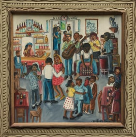 Original Haitian Painting by Wilson Bigaud Bardes Amis