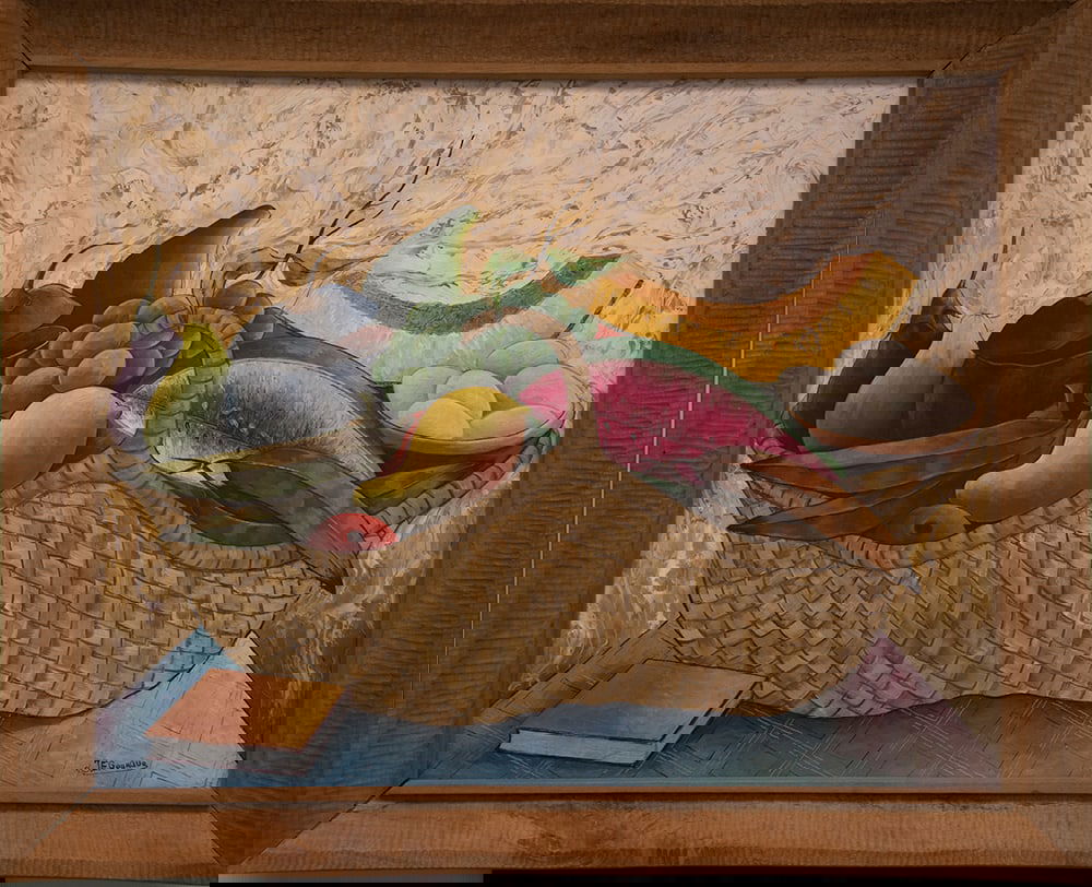 Original Haitian Painting by Jacques-Enguerrand Gourgue Fruit Basket (1 of 1)