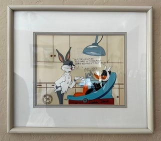 Warner Brothers Cel Bugs Bunny, Daffy Duck