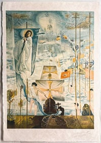 The Elephants on Clouds by Salvador Dali