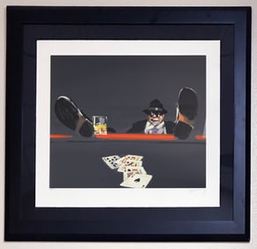 Framed Royal Flush by Waldemar Swierzy