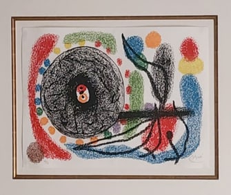 Joan Miro. Titled " Le Lezard Aux Plumes d'Or,"