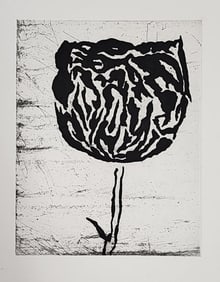 New York Artist Donald Baechler Titled "Flower - Floral suite".