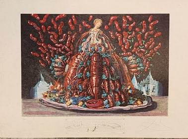 Salvador Dali Titled "Les Canibalismes de L'Automne from the Les Diners de Gala Suite "