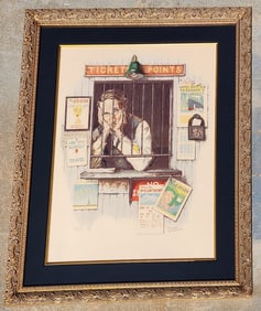 Norman Rockwell (1894-1978). The lithograph is titled The Ticket Seller