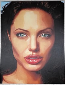 Angelina Jolie Stare by Steve Kaufman