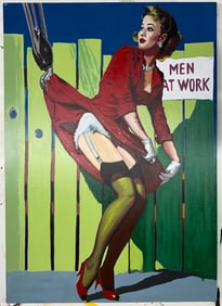 Unexpected Lift, Elvgren 1961 by Steve Kaufman