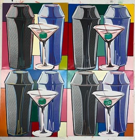 4 Panel Martini by Steve Kaufman