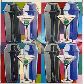 4 Panel Martini by Steve Kaufman