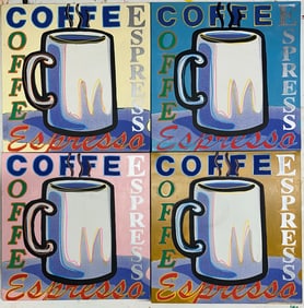 4 Panel Coffee by Steve Kaufman