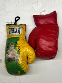 Oscar De La Hoya Boxing Glove Set by Steve Kaufman