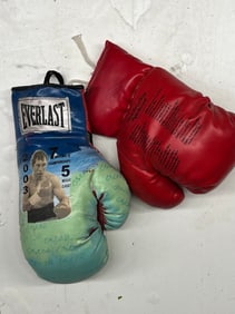 Oscar De La Hoya Boxing Glove Set by Steve Kaufman