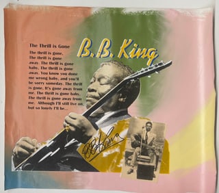 BB King Painting w Autograph by S Kaufman
