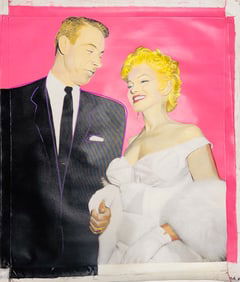 Marilyn and DiMaggio by Steve Kaufman