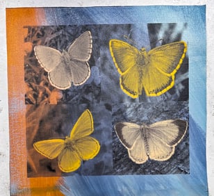Butterfly 4 Panel by Steve Kaufman