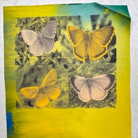 Butterfly 4 Panel by Steve Kaufman
