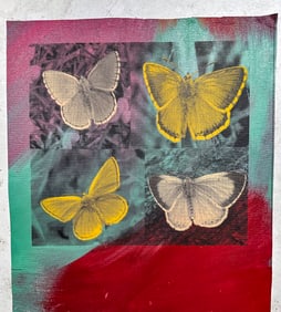 Butterfly 4 Panel by Steve Kaufman