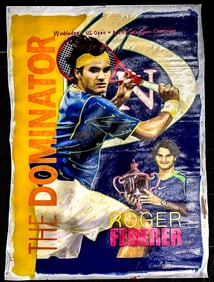 Roger Federer The Dominator by Steve Kaufman