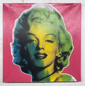 Marilyn Monroe on Pink by Steve Kaufman