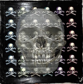 Skulls and Cross Bones by Steve Kaufman